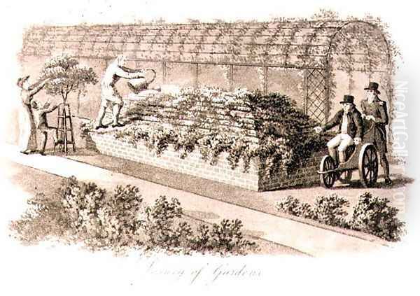 Luxury of Gardens, from Fragments on the Theory and Practice of Landscape Gardening, pub. 1816 Oil Painting by Humphry Repton