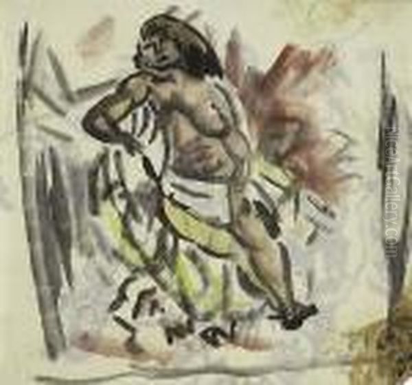 Two Drawings Oil Painting by Jules Pascin