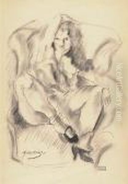 Seated Woman Oil Painting by Jules Pascin