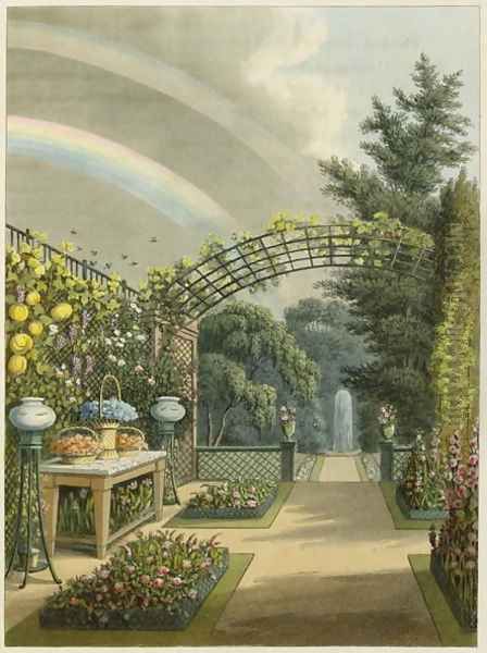 Sunshine after Rain, from Fragments on the Theory and Practice of Landscape Gardening, pub. 1816 Oil Painting by Humphry Repton