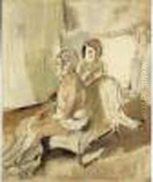 Margot Et Madeleine Oil Painting by Jules Pascin