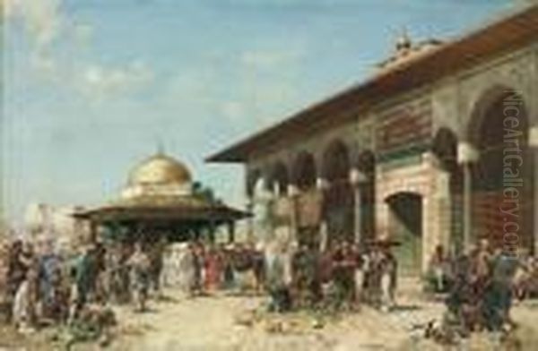 Mercato Turco Oil Painting by Alberto Pasini