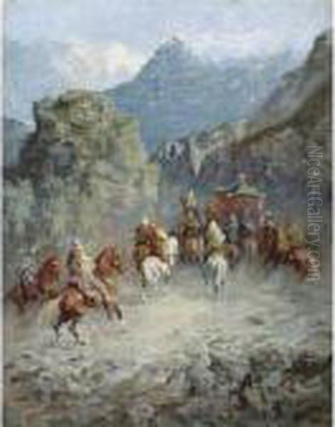 Il Convoglio Oil Painting by Alberto Pasini