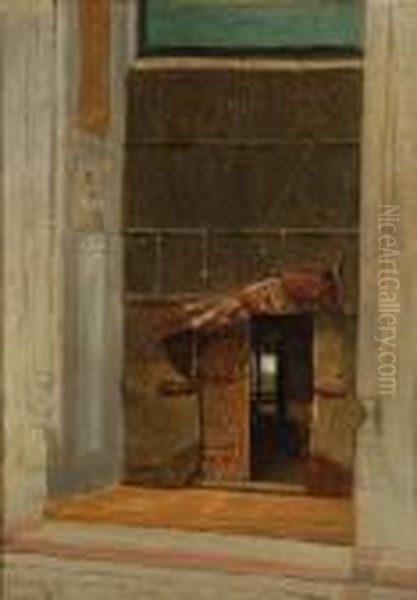 Porta Della Moschea Sultan Akmet Oil Painting by Alberto Pasini