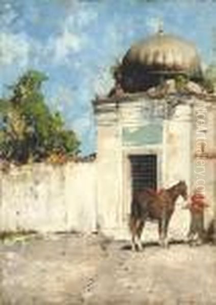 The Sentinel Oil Painting by Alberto Pasini