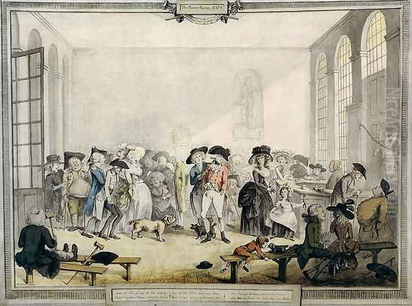 Taking the Waters at the Pump Room, Bath, 1784 Oil Painting by Humphry Repton