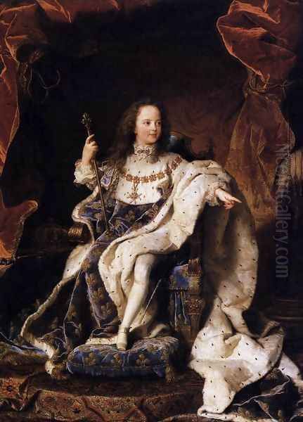 State Portrait of Louis XV 1715 Oil Painting by Hyacinthe Rigaud