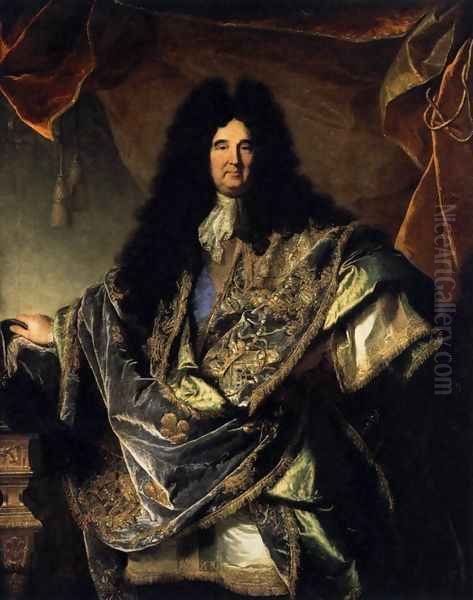 Portrait of Phillippe de Courcillon 1702 Oil Painting by Hyacinthe Rigaud