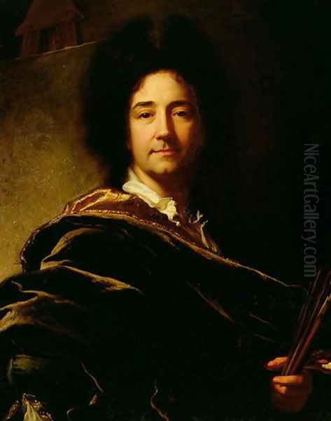 Self Portrait, 1716 Oil Painting by Hyacinthe Rigaud