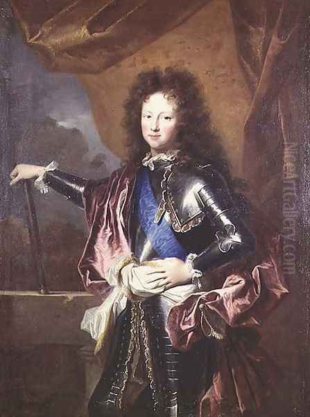 Portrait of Philippe II 1674-1723 Duke of Chartres as a Boy Oil Painting by Hyacinthe Rigaud