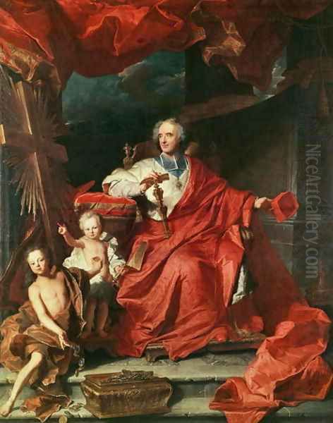 Cardinal de Bouillon Oil Painting by Hyacinthe Rigaud