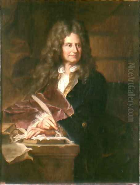 Nicolas Boileau Oil Painting by Hyacinthe Rigaud