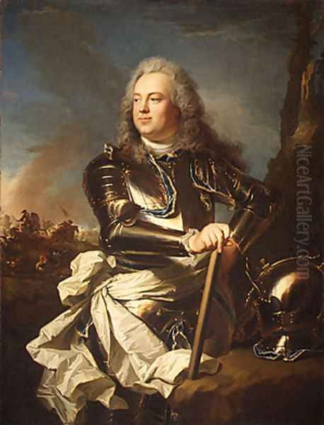 Henri Louis de la Tour d Auvergne 1679 Oil Painting by Hyacinthe Rigaud