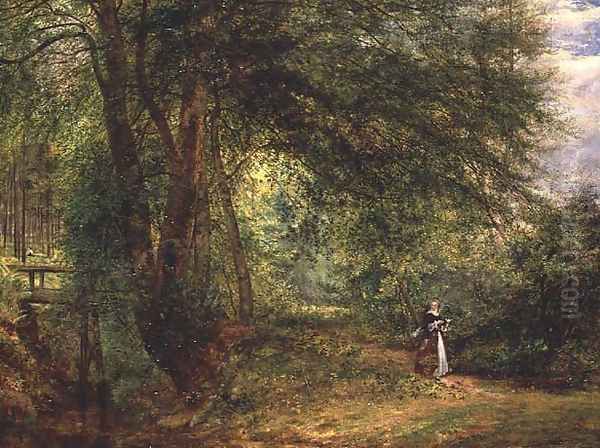 An hour with the poet in the leafy month of June Oil Painting by Richard Redgrave