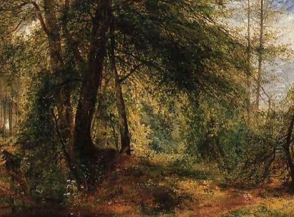 The Woodland Mirror Oil Painting by Richard Redgrave