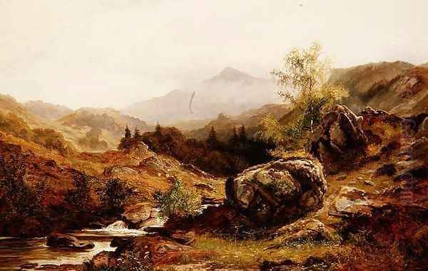 In the Lledr Valley, North Wales Oil Painting by Richard Redgrave