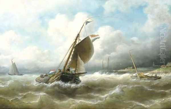 Stormy weather Oil Painting by Nicolaas Riegen