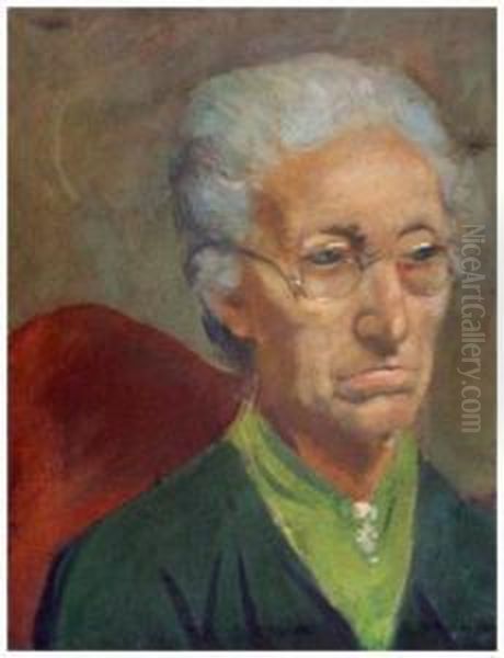 Donna Con Occhiali Oil Painting by Carlo Passigli