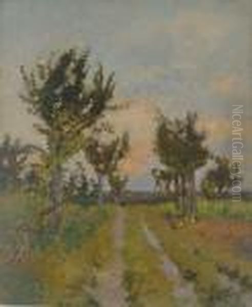 Campo Con Alberi Oil Painting by Carlo Passigli