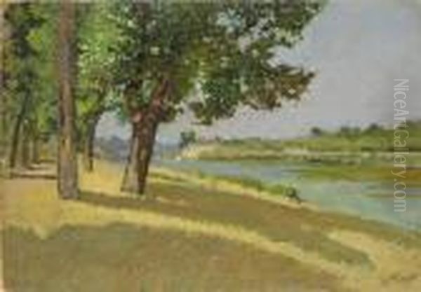 Paesaggio Con Fiume by Carlo Passigli