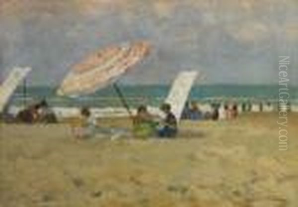 Sulla Spiaggia Oil Painting by Carlo Passigli