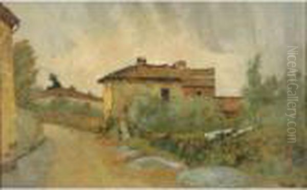 Via Di Paese Oil Painting by Carlo Passigli