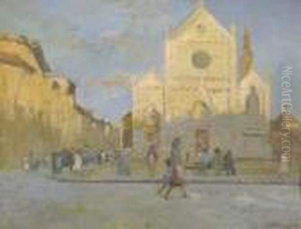 Piazza Santa Croce Oil Painting by Carlo Passigli