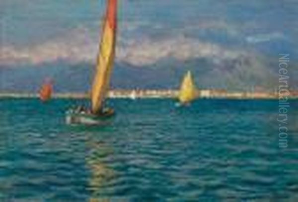 Marina Oil Painting by Carlo Passigli