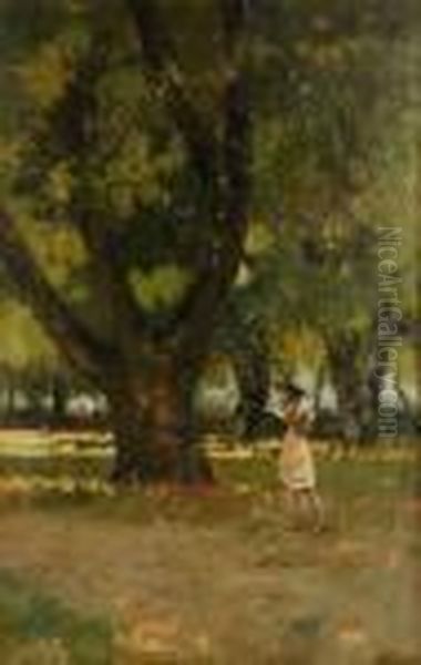 La Lettura Nel Parco Oil Painting by Carlo Passigli