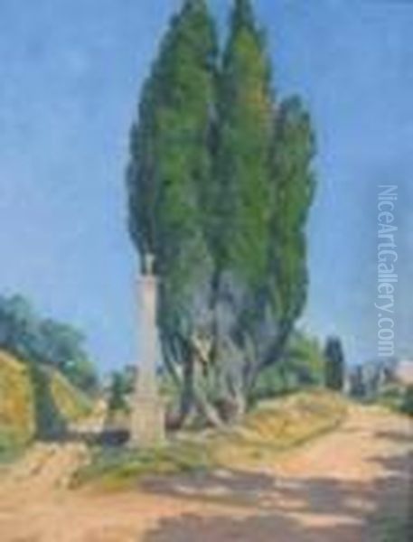 Viale Alberato Oil Painting by Carlo Passigli