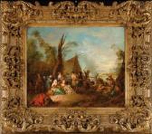 Les Rejouissances Du Camp Oil Painting by Jean-Baptiste Joseph Pater