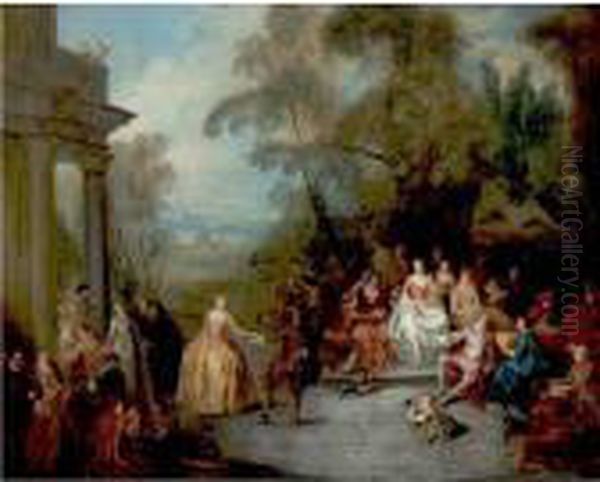 Fete Champetre Oil Painting by Jean-Baptiste Joseph Pater