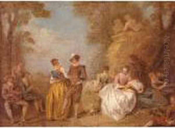 Fete Champetre Oil Painting by Jean-Baptiste Joseph Pater