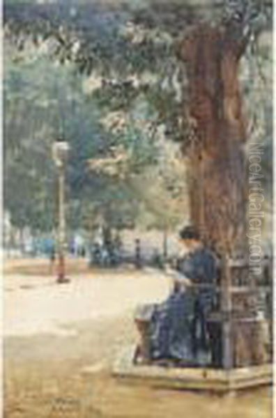 A Quiet Moment In The Shade, Richmond Oil Painting by James Paterson