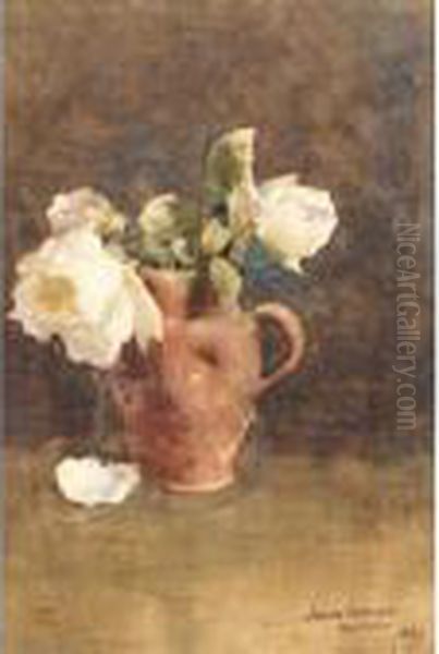 Still Life With Roses Oil Painting by James Paterson