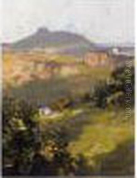 Arthur's Seat From Braid Hills Oil Painting by James Paterson