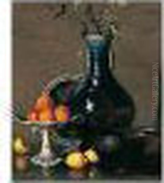 Still Life With Chinese Vase Oil Painting by James Paterson