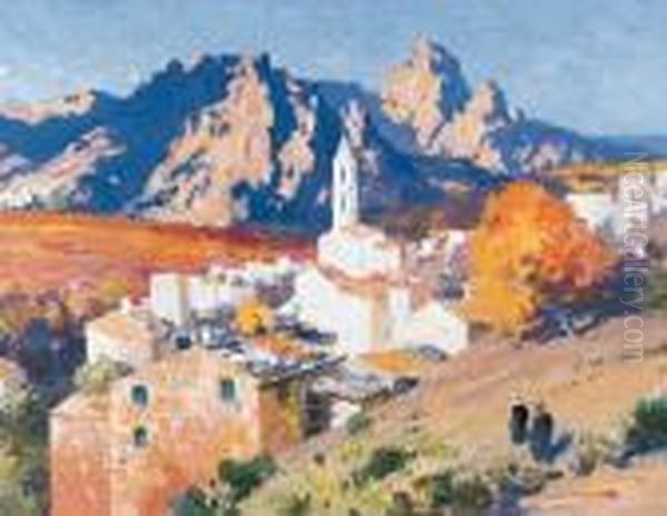 Autumn Morning, Evisa, Corsica Oil Painting by James Paterson