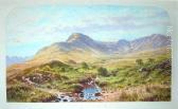 A Highland Glen Oil Painting by Waller Hugh Paton