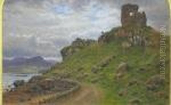 Aros Castle Oil Painting by Waller Hugh Paton