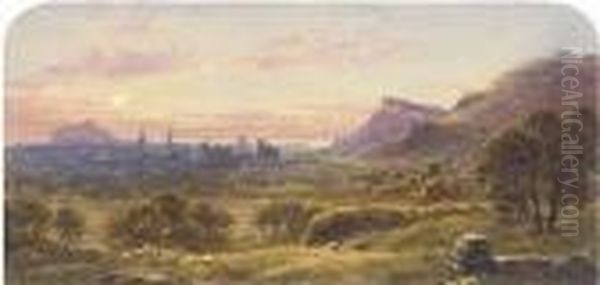 Edinburgh From Craigmillar Oil Painting by Waller Hugh Paton