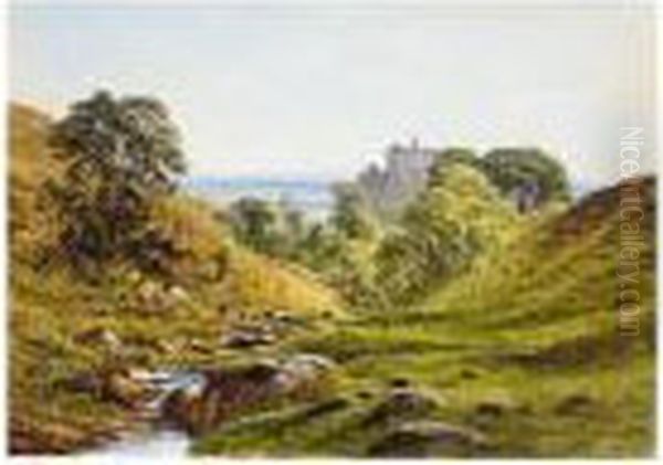 Castle Campbell Oil Painting by Waller Hugh Paton