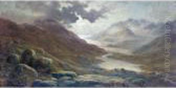 Looking Towards The Island Of Rhum Oil Painting by Waller Hugh Paton