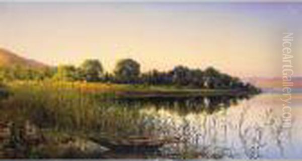 Loch Achray - The Pleased Lake Oil Painting by Waller Hugh Paton