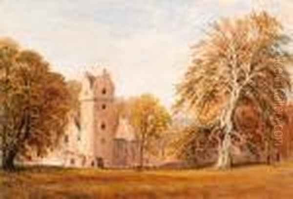 Claverhouse Tower, Angus Oil Painting by Waller Hugh Paton