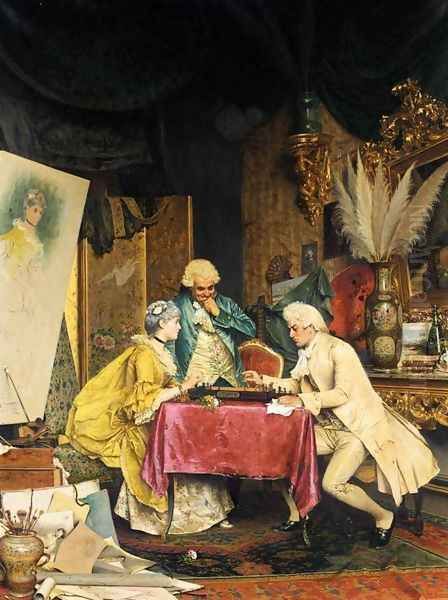 Sala artistica Oil Painting by Arturo Ricci