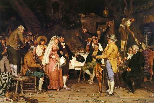 The Wedding Feast Oil Painting by Arturo Ricci