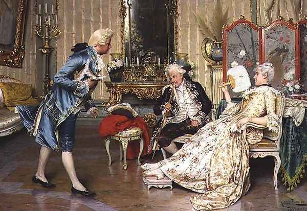 The Younger Suitor Oil Painting by Arturo Ricci