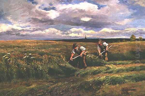 The Hay Harvest Oil Painting by Arthur Walker Redgate