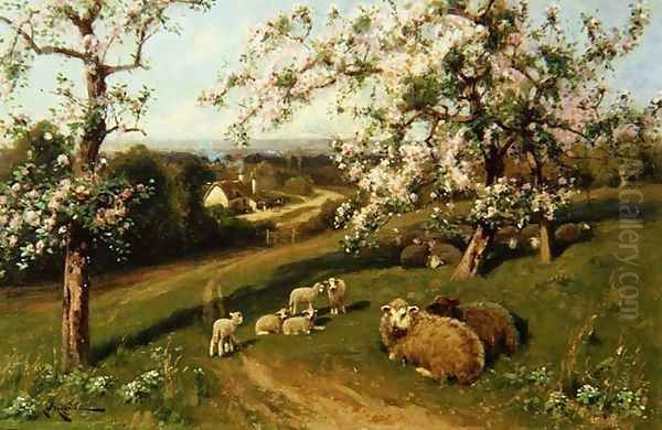 Spring, one of a set of the four seasons Oil Painting by Arthur Walker Redgate